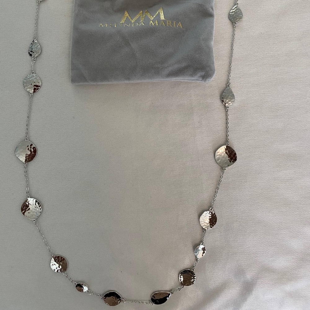 New Melinda Maria Silver Sabrina Necklace